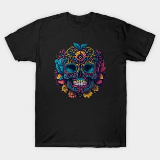 Mexican Sugar Skull Art: A Traditional Celebration T-Shirt